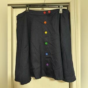 ModCloth - Rainbow button a-line skirt - 2X
